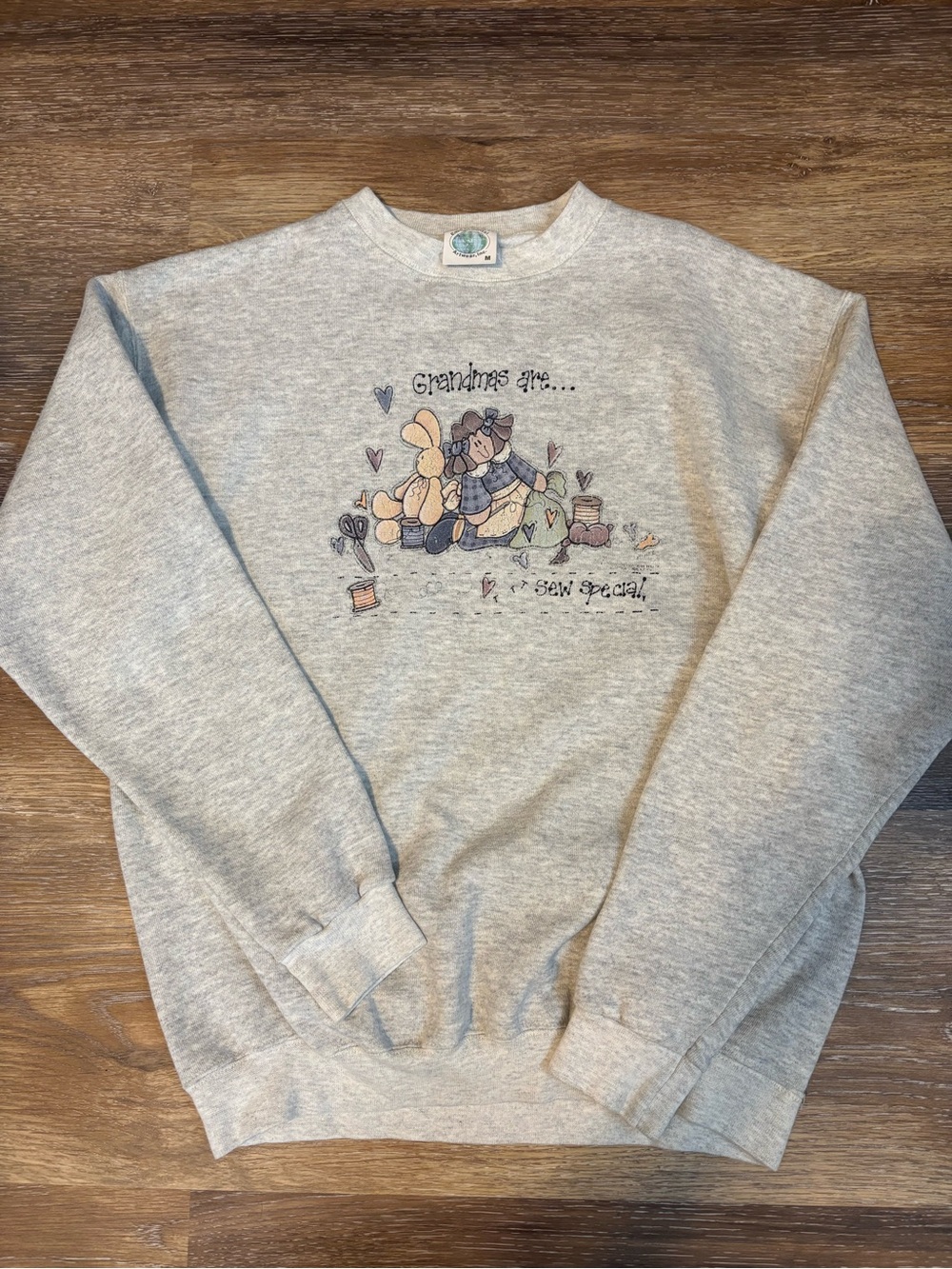 Gray 'Grandmas are... Sew Special' Embroidered Crewneck Sweatshirt